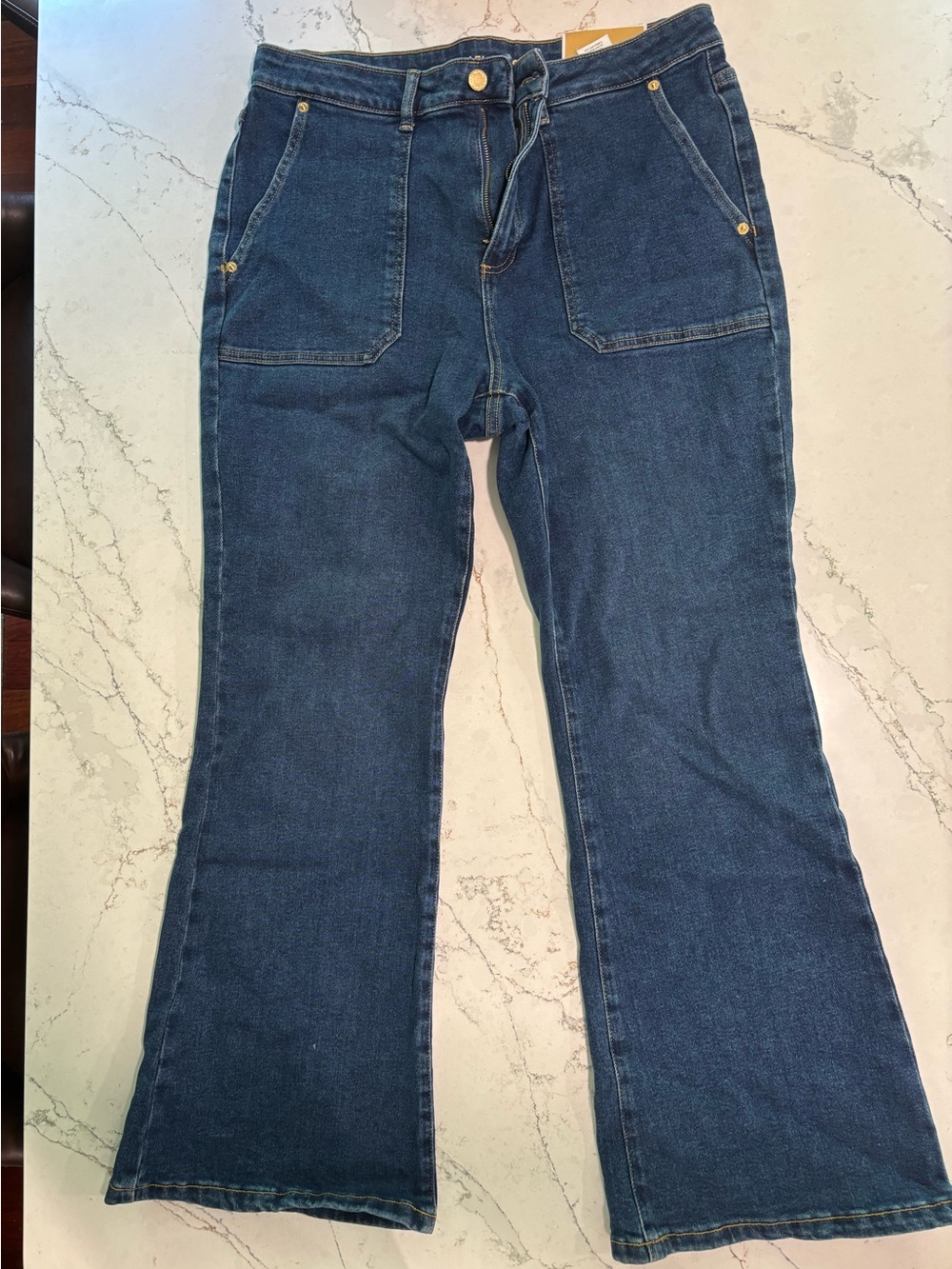 Michael Kors Women’s Dark Blue Denim Flare Jeans
